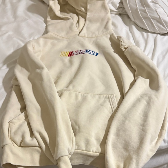 Tilly's Cream Hoodie with Multicolor Logo - Picture 1 of 1